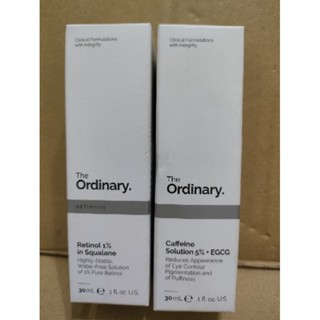 the ordinary視黃醇1%角鯊烷精華液咖啡因兒茶眼部精華液