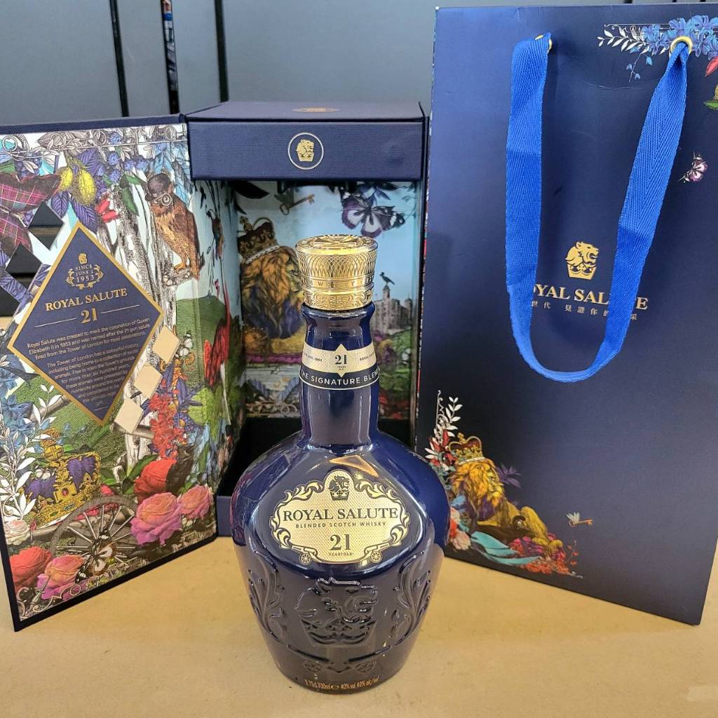 皇家禮炮 21年蘇格蘭威士忌「空酒瓶+空盒+手提袋」