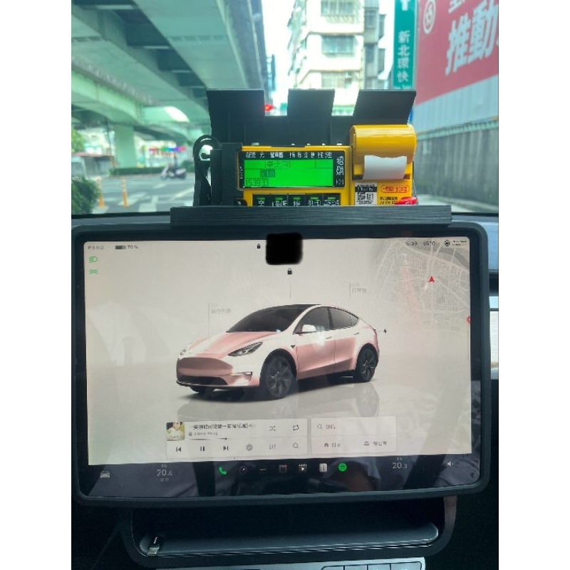 Tesla Model3 / Y,螢幕”上方”計程車錶旋轉支架