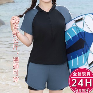 【梨卡】隔日到貨 泳衣 泳裝 兩件式泳衣 大尺碼泳衣 運動泳衣女 保守顯瘦泳衣 海邊度假泳衣 CR881【現貨24H】