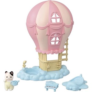 Sylvanian Families日本森林家族 人物樂園配件 樂園熱氣球小屋套組(貓 鋼琴 小飛機 熱氣球)家家酒玩具