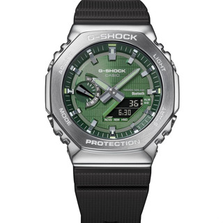 CASIO 卡西歐 G-SHOCK 金屬錶殼 八角 藍芽X太陽能 GBM-2100A-1A3