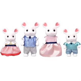 Sylvanian Families<日本森林家族>溫馨家庭人物配件 棉花糖鼠家庭套組(人物*4 一家四口)家家酒玩具