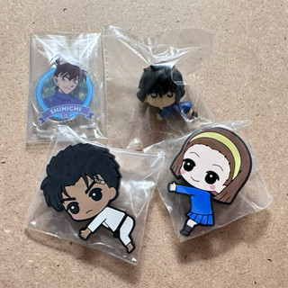 日版 Ensky 名偵探柯南 迷你立牌 杯緣子 咬電線 夾子 徽章 胸章 新一