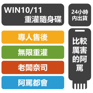 【當日出明日達】Win開機重灌隨身碟 安裝隨身碟 專人教學含office usb重灌碟 新機可用 win10 win11