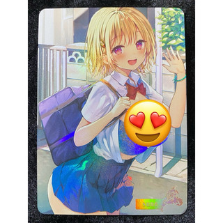 sune 原創角色 手工同人卡 女高中生 炫金彩雕《奶卡》