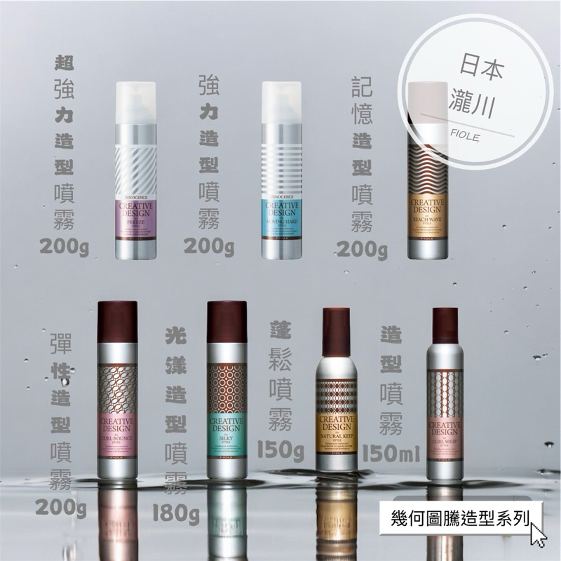 FIOLE 幾何圖騰 超強力造型 強力造型 光漾造型 造型幕斯 蓬鬆噴霧 造型品 慕絲