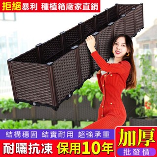 【臺灣出貨】種菜神器長方形樓頂家庭陽臺塑膠大花盆戶外庭院種菜盆蔬菜種植箱