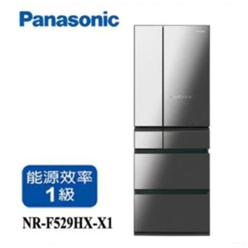 限時優惠 私我特價 NR-F529HX-X1 520L【Panasonic國際牌】 日製六門變頻玻璃冰箱(無框玻璃)