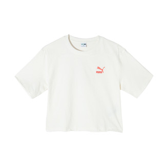 PUMA 流行系列 女 白色 短T 短袖 寬短 62686265 穿搭