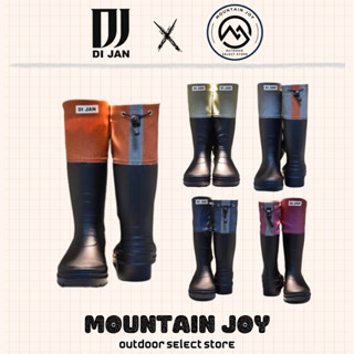 【DI JAN】後束口設計 可摺兩用登山雨鞋 ( 厚底乳膠鞋墊) D3系列 雨鞋 登山鞋 靴子雨靴 登山雨