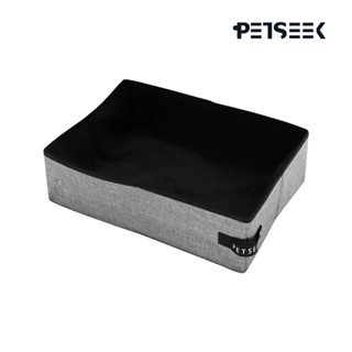 PETSEEK 便攜摺疊貓砂盆 可折疊 方便攜帶 戶外旅行 住院寄養 居家使用 防水 牛津布 貓廁所