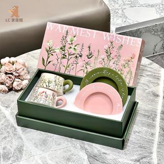 【LC】ZPK復古歐美陶瓷咖啡杯子高檔精緻咖啡杯碟禮盒裝新婚禮物馬克杯