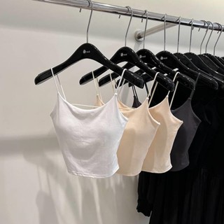 愛依依 小背心 吊帶 上衣 內搭 美背 夏季外穿帶胸墊露背針織吊帶背心TBF07-6087.