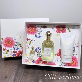 【克裡夫香水店】Guerlain 嬌蘭 琢白巖蘭橙花女性淡香水禮盒(淡香水75ml+小香7.5ml+身體乳75ml)