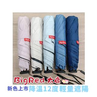 【中原雨傘王】熱銷現貨出《BigRed太扁》21吋手開遮陽傘 降溫12度 厚度2cm 輕量 晴雨兩用 終身免費維修