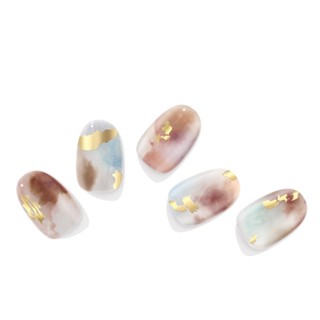 【EDGEU】沙龍凝膠美甲貼-信封設計款｜ENA450 Gentle Marble