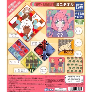 【趣公園】T-ARTS扭蛋 間諜家家酒迷你方巾 全8款