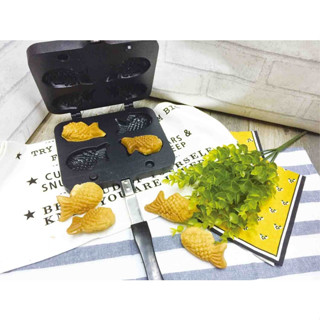 三箭牌WY-022 迷你鯛魚燒烤盤 不沾 紅豆餅 大阪燒 甜點下午茶 雞蛋糕 鬆餅烤盤 雙面煎盤 一次烤4隻(蝶衣旗艦館