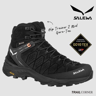 【SALEWA 義大利】ALP TRAINER 2 MID GORE-TEX 登山鞋 女 黑｜中筒多功能戶外鞋防水健行鞋