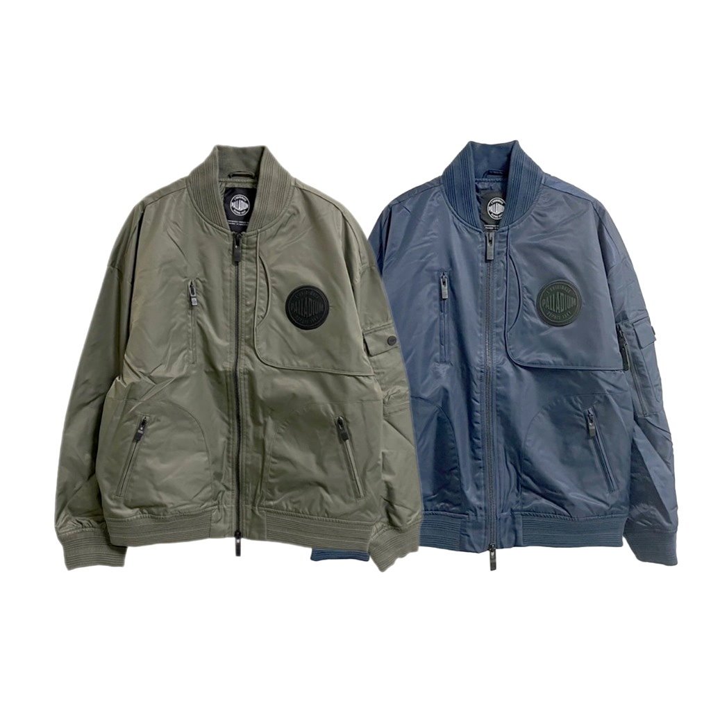 =CodE= PALLADIUM MA-1 JACKET 針織尼龍飛行外套(綠藍) 107736 防水夾克 MA1 男