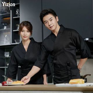 [蘭盛居家]定製日式料理壽司和服韓國日本工作服裝廚師服裝男女服務員刺繡作務衣