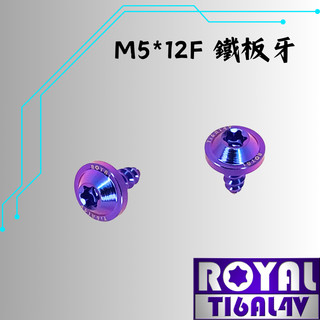【瘋螺絲】ROYAL 鈦合金螺絲★ M5*12F 鐵板牙 飛碟頭螺絲★64鈦/正鈦/鈦合金螺絲★出貨附發票★幻彩藍