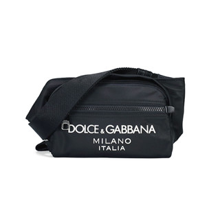 Dolce & Gabbana BM2218 男款 DG Milano 塗層尼龍腰包 黑色《2024秋冬 ★全新商品 》