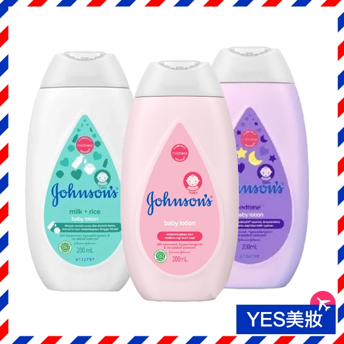 Johnson's 嬌生 嬰兒潤膚乳液 200ml 身體乳液 寶寶乳液 嬰兒乳液 花香 舒眠 牛奶-YES美妝