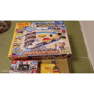 TAKARA TOMY多美火車壽司郎迴轉組加壽司郎 tomy tomica 模型組合玩具擺飾不含小車加icash