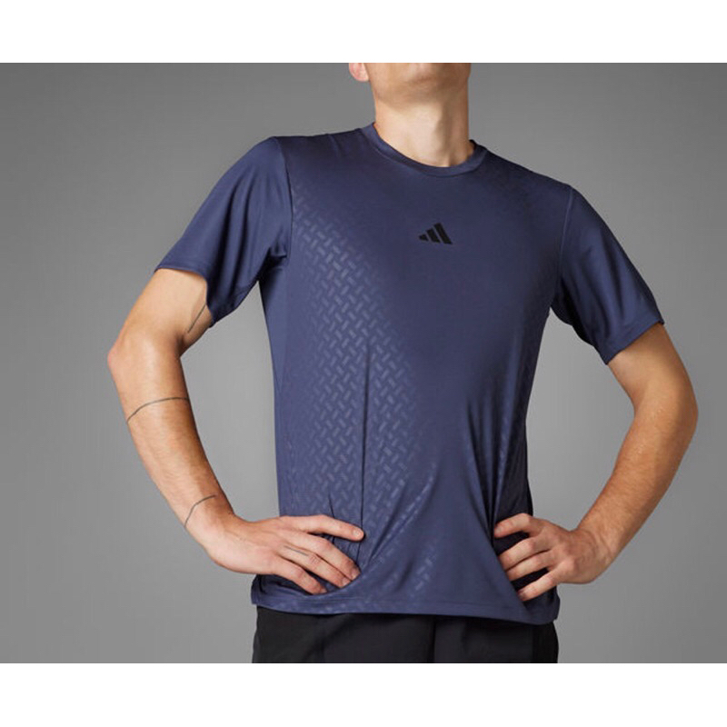 ADIDAS POWER WORKOUT 男圓領衫 短袖T恤 短袖運動上衣 訓練 吸濕排汗 JH3652 灰藍色