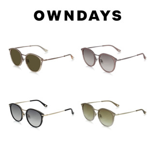 OWNDAYS 時尚金屬波士頓膠框墨鏡(SUN2098T-2S)