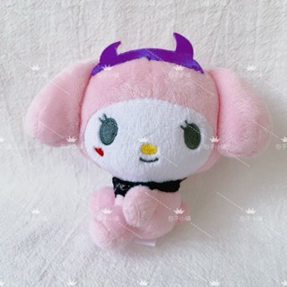 《包子小舖》 臺灣現貨 日本正版 三麗鷗 美樂蒂 萬聖節 小惡魔 黑色 蕾絲 娃娃 玩偶 吊飾 掛飾 擺飾