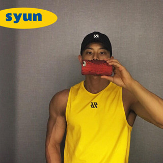 【syun】美式健身無袖透氣背心男 速幹運動服 夏季修身潮牌t恤 籃球肌肉t恤 訓練衣男 無袖上衣男 運動t恤 速乾衣男