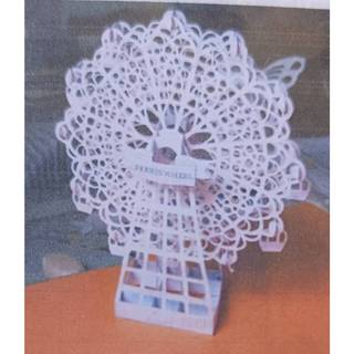 法國CANSON心型天使 天使型心 摩天輪 紙雕 立體紙模型 手工 DIY 3D 摺紙 折紙 紙製品 情人節 禮物 交