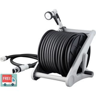 [預訂]免運 日本Takagi 灰色超大型水管車 50M (洗車、園藝)‎R550 Watering Hose Reel