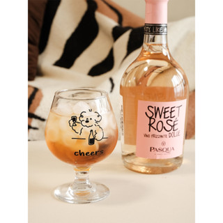 臺灣24H出貨【小狗高腳玻璃杯350ml】高腳杯 紅酒杯 香檳杯 氣泡酒杯 調酒杯 雞尾酒杯 甜點杯 派對杯 玻璃杯酒杯