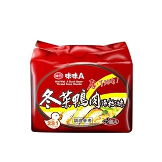 【味丹】味味A 冬菜鴨肉湯粉絲 60G 4入 6袋 /箱