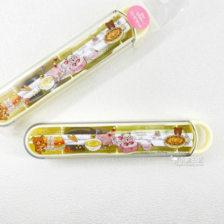 【現貨】日本製 Rilakkuma 拉拉熊 筷子 湯匙 靜音餐具收納盒組｜小鶴日貨