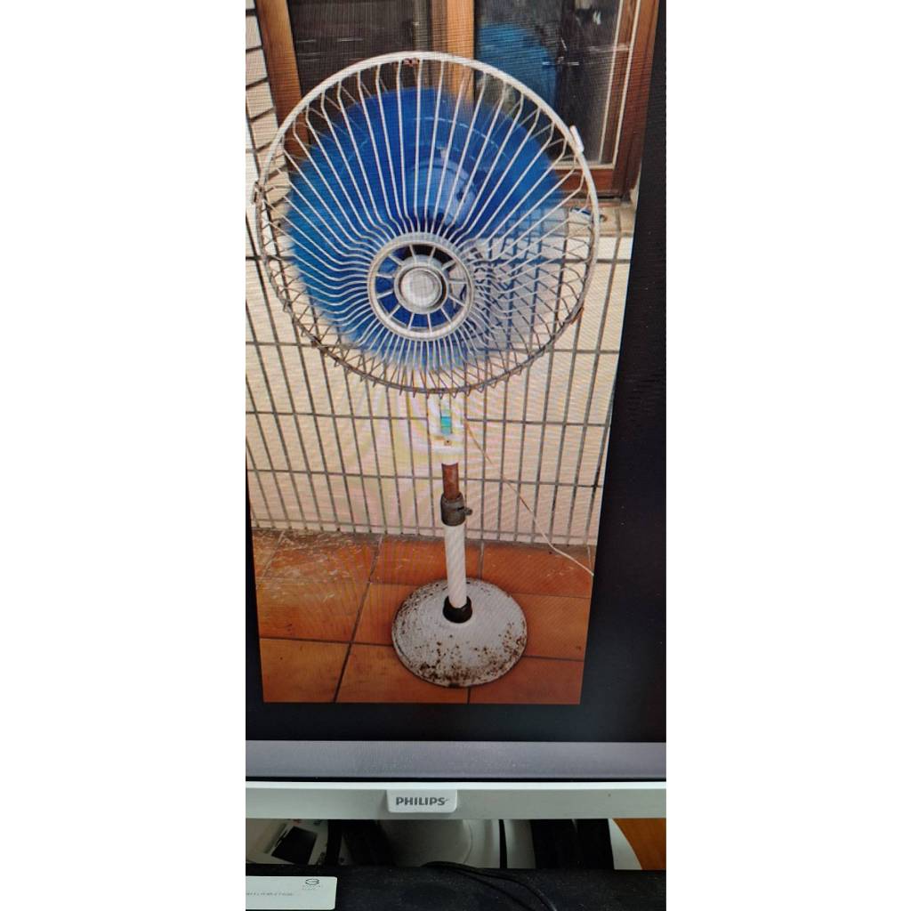 (台灣製造) 復古 傳統 順風牌 14 吋 電風立扇 古董 電扇