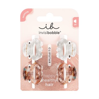 德國 invisibobble 魔髮鯊魚夾(小)-親親小瑰蜜 4入 (IB179)