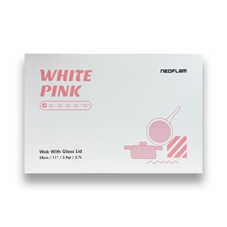 【Neoflam】Whitepink系列-炒鍋28cm(電磁底)+玻璃蓋