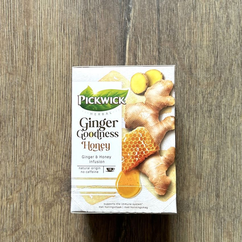 荷蘭製 Pickwick Herbal Ginger Goodness Honey 蜂蜜薑茶 無咖啡因 新品