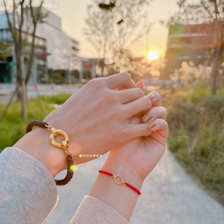 J'code 真愛密碼 圈住緣份 情侶編織金手鍊