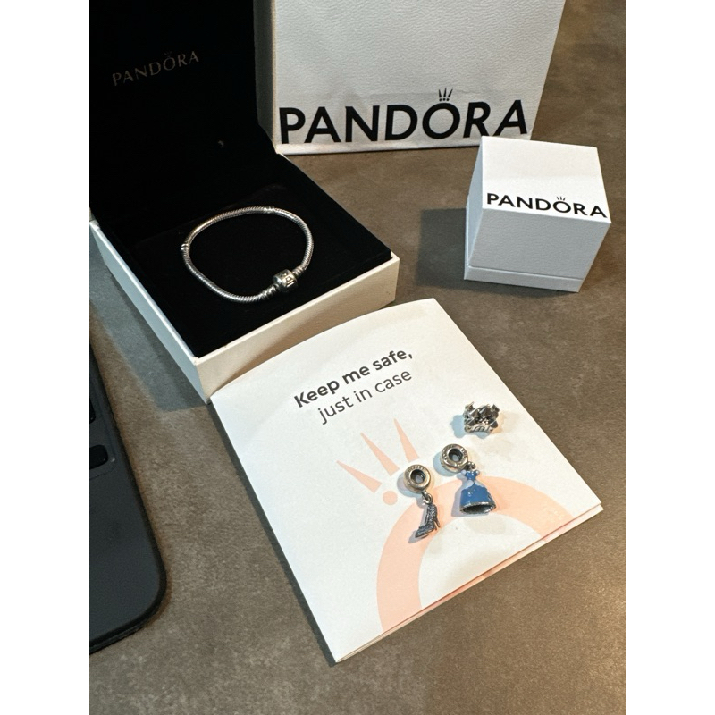 二手閒置 PANDORA 吊墜 CINDERELLA 迪士尼城堡公主 潘朵拉手環