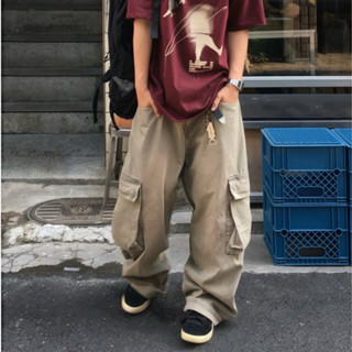 [HYC] 韓國 泥黃 水洗 BAGGY水洗 落地 立體口袋 牛仔寬褲 寬大 牛仔褲 黃泥 男裝 工裝 VIBE 長褲