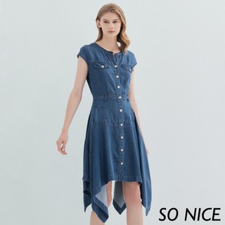 SO NICE【特惠】個性不規則牛仔洋裝｜都會時尚女裝【65334005】
