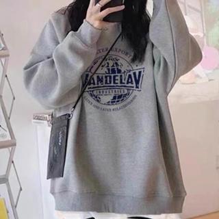 衣時尚 上衣 長袖T卹學院風 保暖 M-3XL新款複合薄款/加絨衛衣女印花連帽上衣G517-X52074.