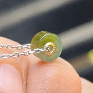 嗨，寶貝銀飾珠寶* 翡翠飾品☆18k黃金 天然緬甸玉A貨 細緻 優雅 鎖骨鍊 手鍊 冰種 秋香翡翠墜子 吊墜27-24