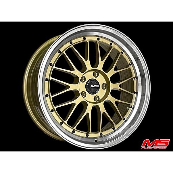 【超鑫國際】 MS MS823 19吋旋壓鋁圈 5孔100 5孔108 5孔112 5孔114 金色 類 BBS LM
